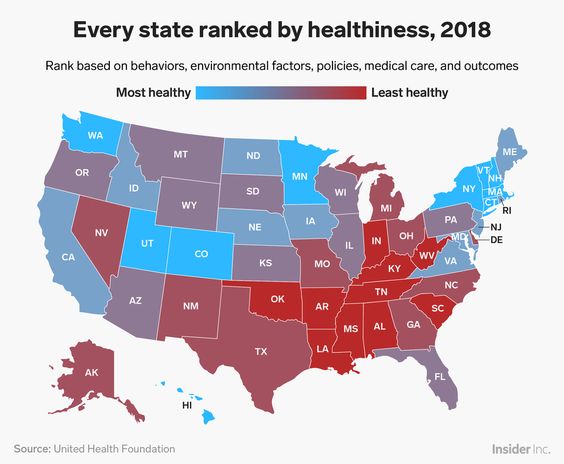 Every State Ranked by Healthiness