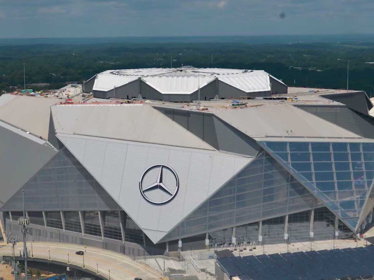 Georgia: The Mercedes-Benz Stadium in Atlanta
